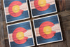 Rustic Colorado Flag Coasters