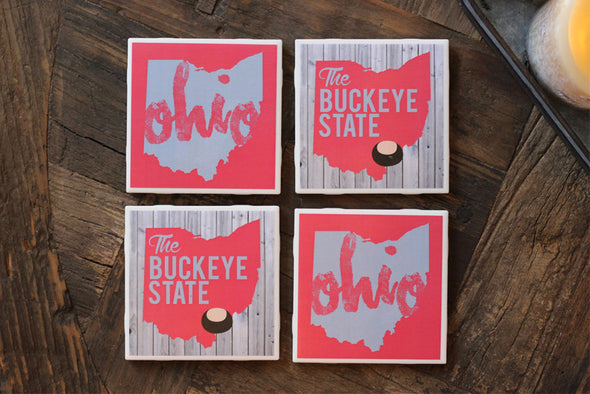 Ohio Buckeye State Coasters