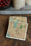 Vintage Seattle Map Coasters