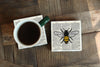 Honey Bee Vintage Dictionary Page Coasters