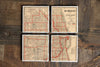 Vintage Chicago Map Coasters
