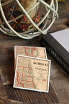 Vintage Chicago Map Coasters