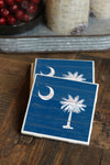 Rustic South Carolina Flag Coasters